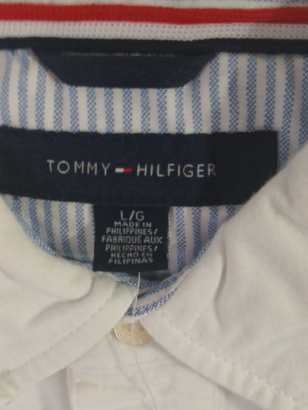 Tommy Hilfiger White Men's Short Sleeve Polo - Picture 4 of 8